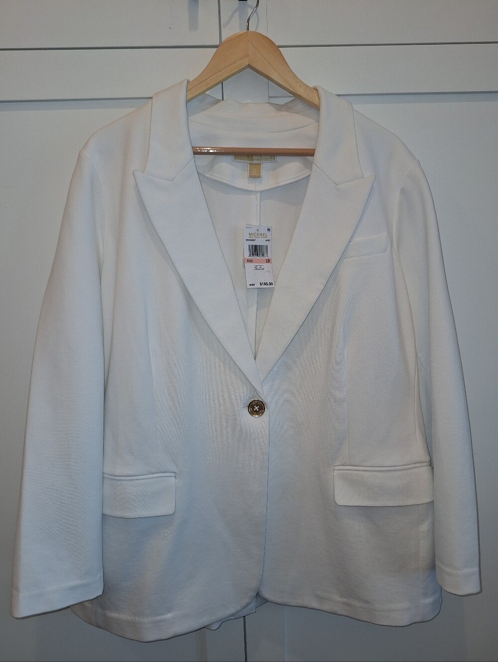 Michael Kors White Women's Blazer Size 2X NWT
